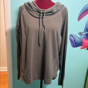 Faded Olive Green Oversized Long Sleeve Hoodie